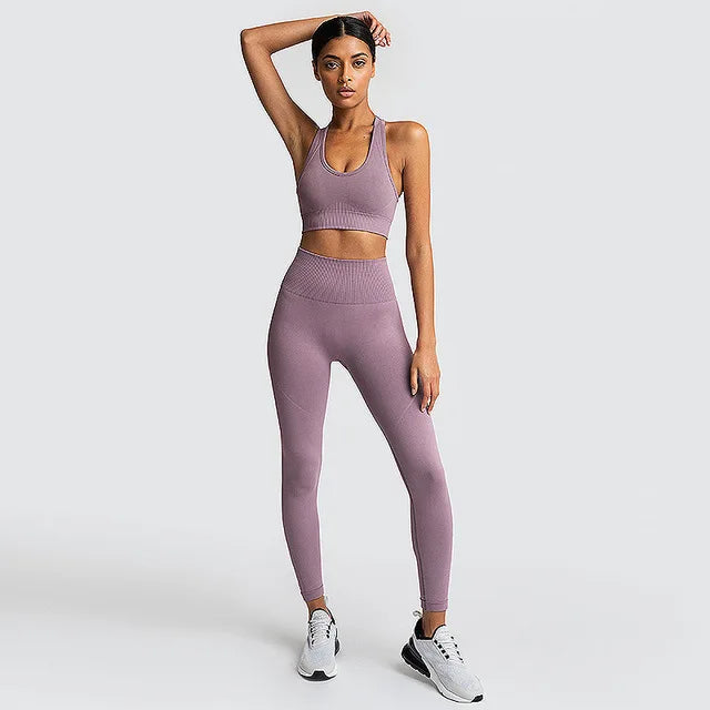 2022 Seamless Yoga Set Workout Clothes for Women Sport Set Outfit