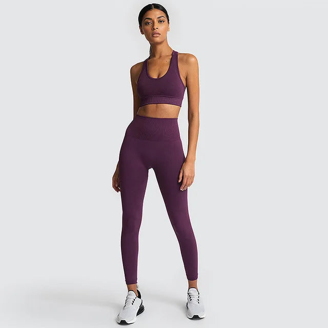 2022 Seamless Yoga Set Workout Clothes for Women Sport Set Outfit
