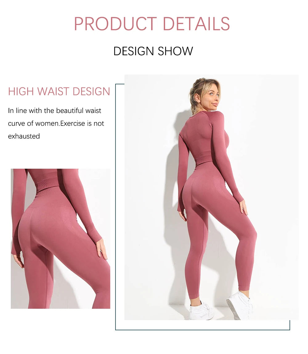 2022 Seamless Yoga Set Workout Clothes for Women Sport Set Outfit