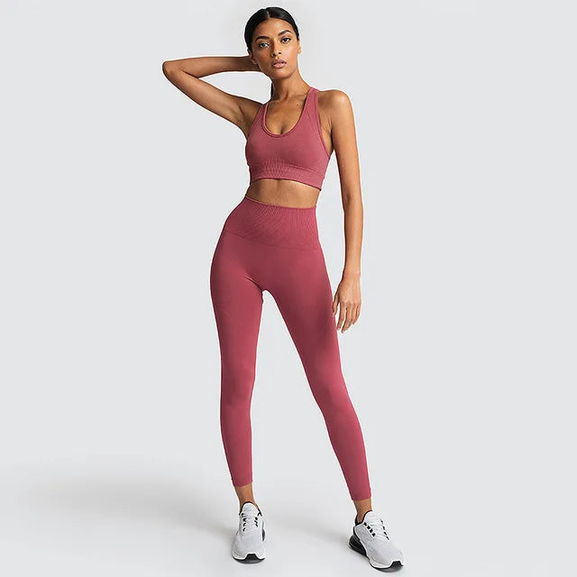 2022 Seamless Yoga Set Workout Clothes for Women Sport Set Outfit
