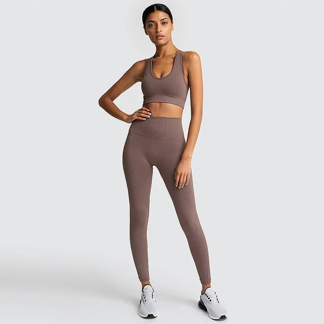 2022 Seamless Yoga Set Workout Clothes for Women Sport Set Outfit