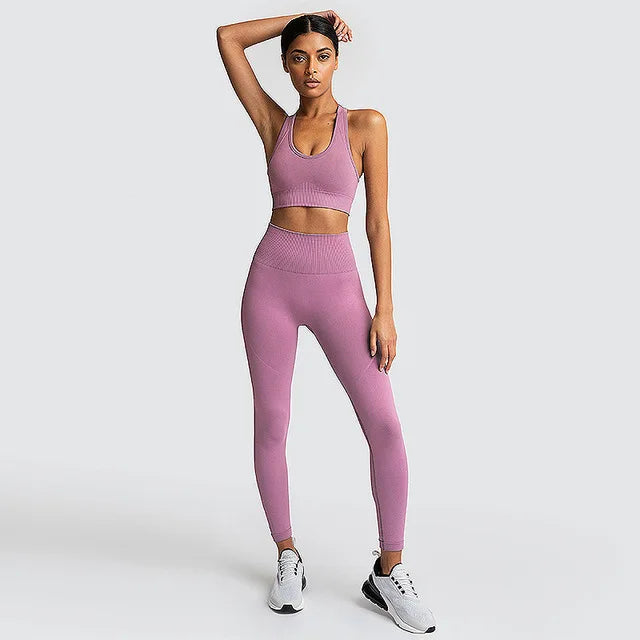 2022 Seamless Yoga Set Workout Clothes for Women Sport Set Outfit