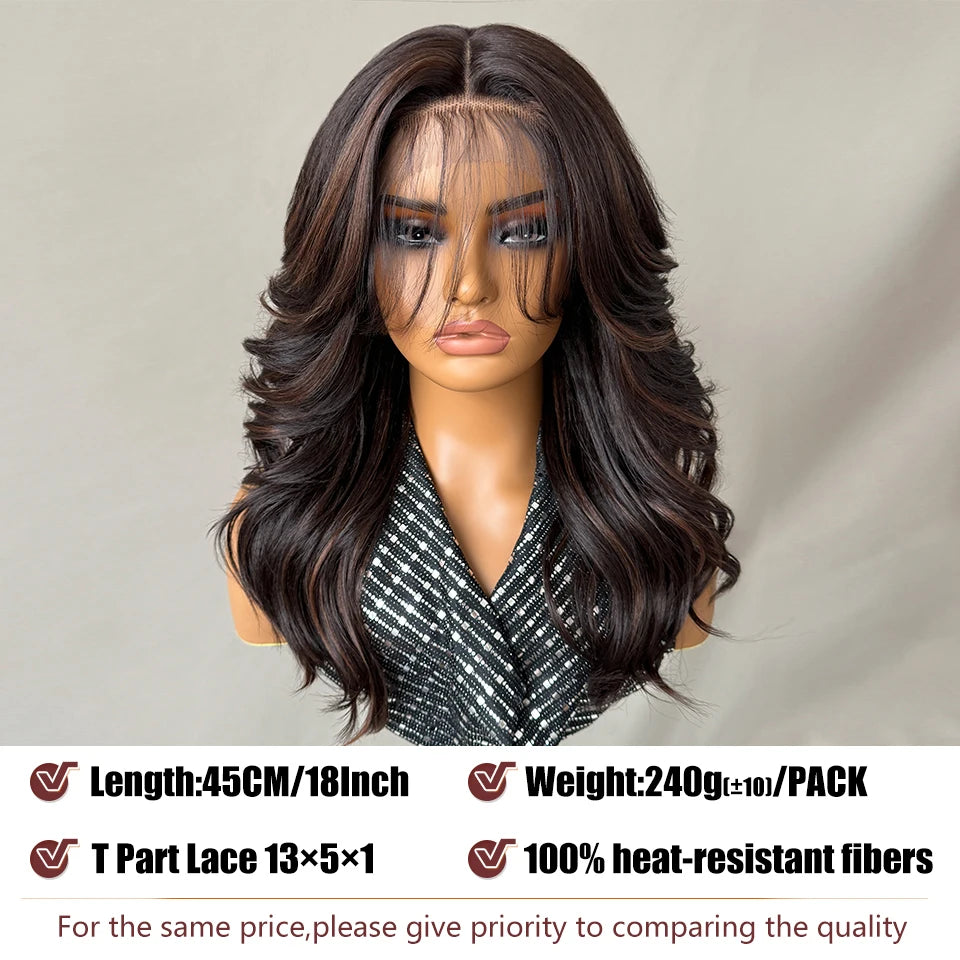 Body Wave Layered Wigs With Bangs For Women