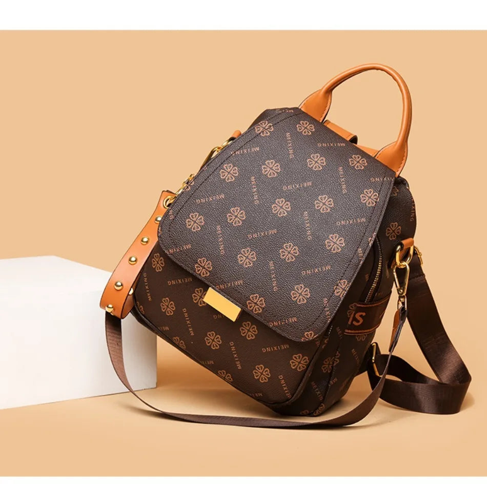 Women's Leather Backpack High-grade Texture Portable