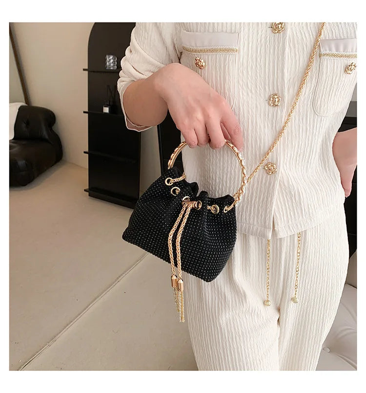 Luxury Diamonds Designer Party Handbag 2023 Tassel Chain Evening