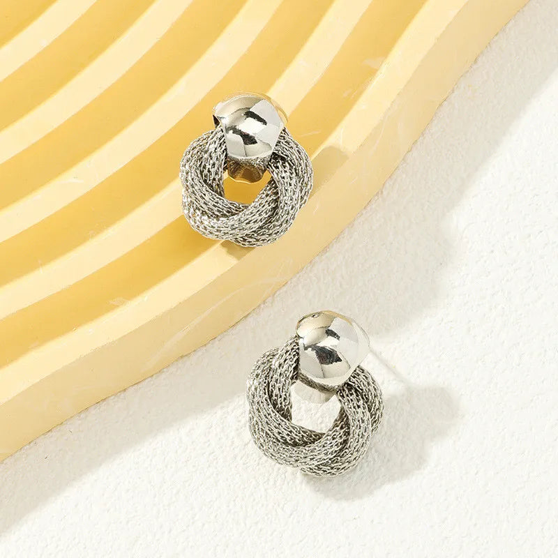Metallic Twisted weaving Round Circle