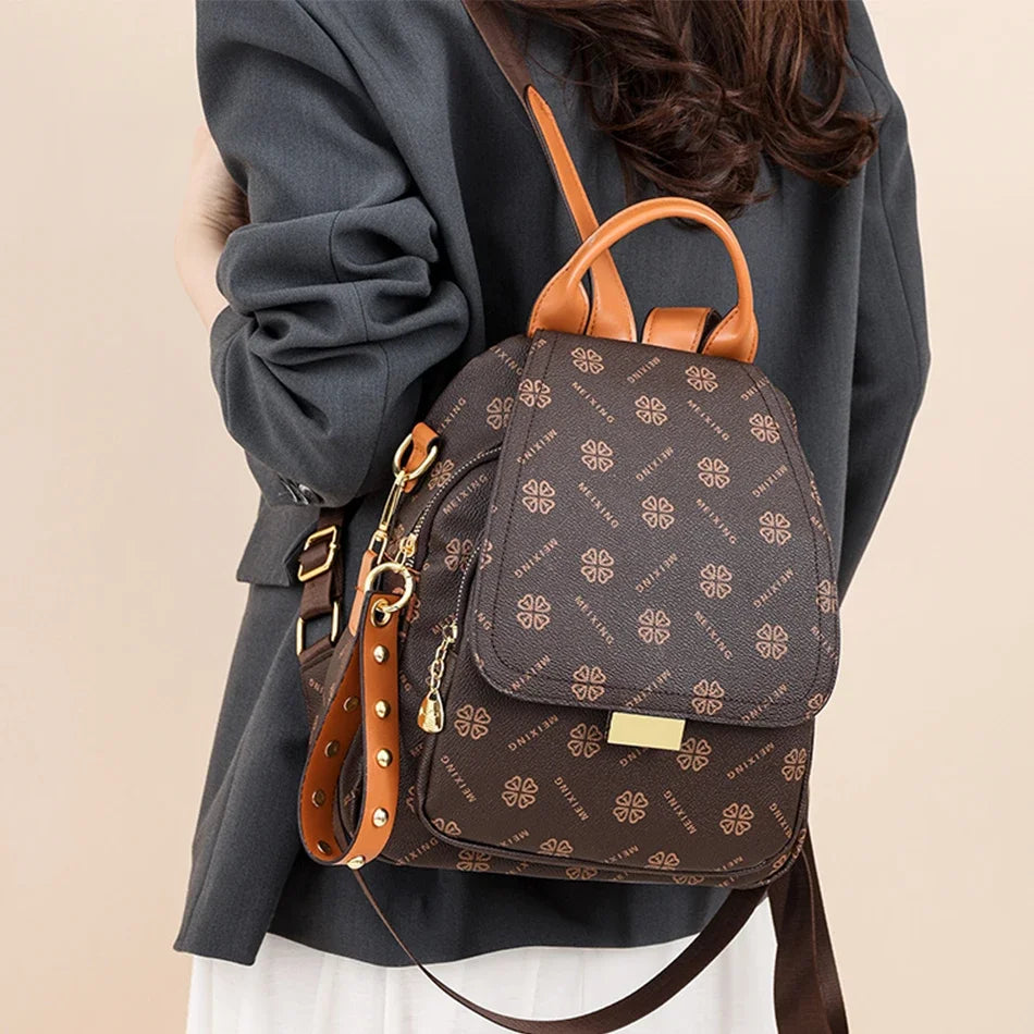 Women's Leather Backpack High-grade Texture Portable