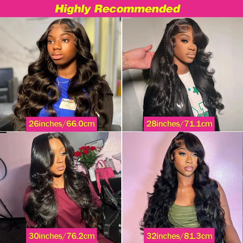 30 40 Inch 13x4 Body Wave HD Lace Frontal Wigs