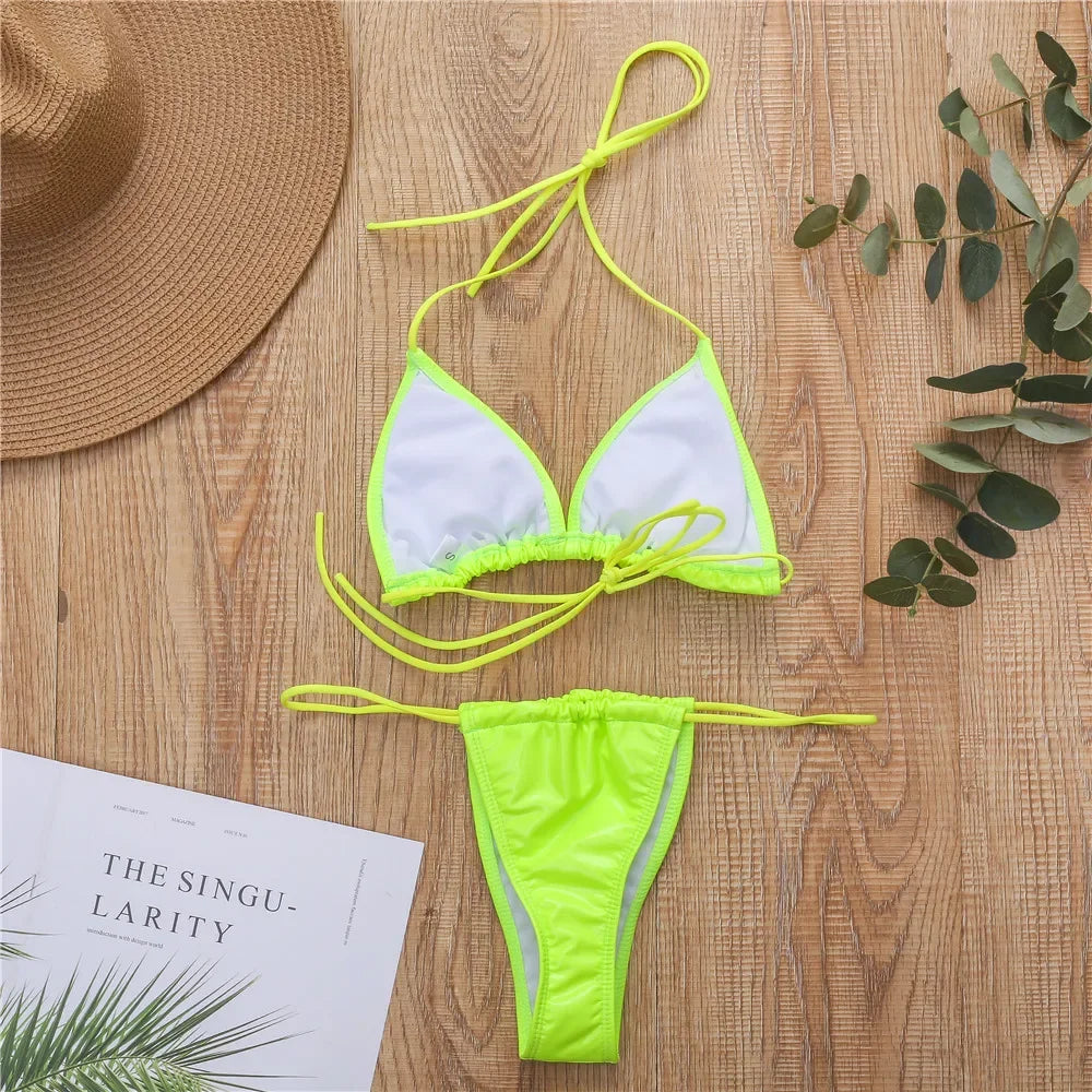 Shiny PU Mini Micro Bikini 2025