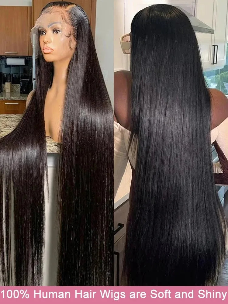 Mossily 30 42 Inch HD 13x6 Lace Frontal Wigs Human Hair