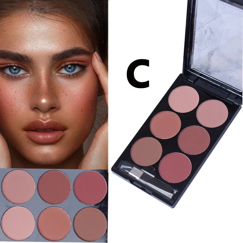 6-Color Blush & Contouring All-In-One Palette