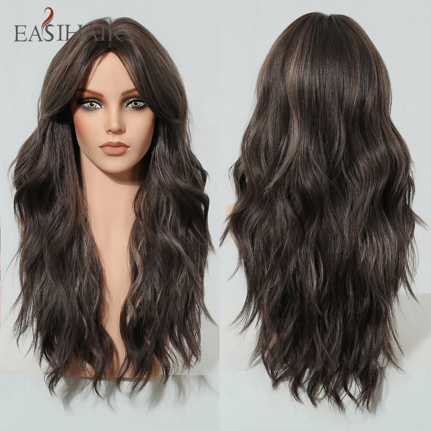 Medium Length Wavy Synthetic Wigs