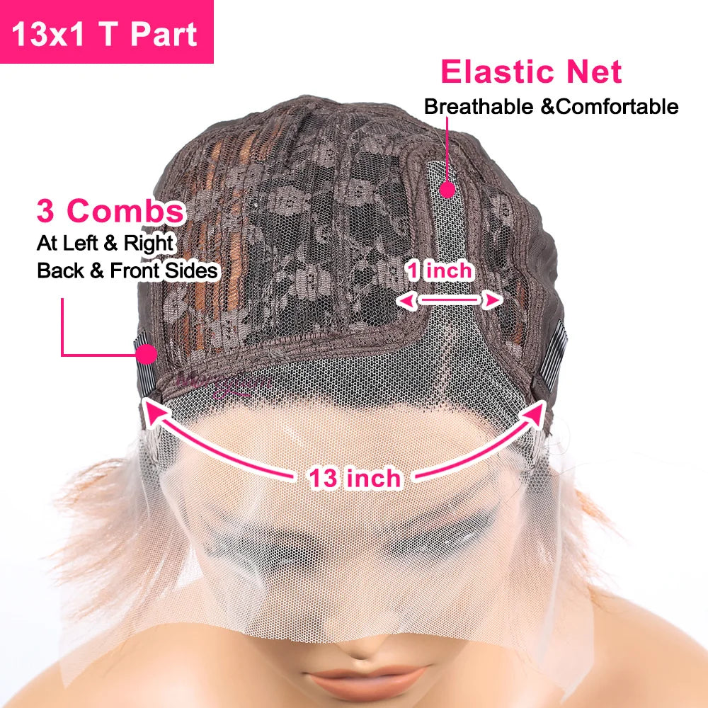 1B 30 Blonde Short Bob Pixie Cut Wig