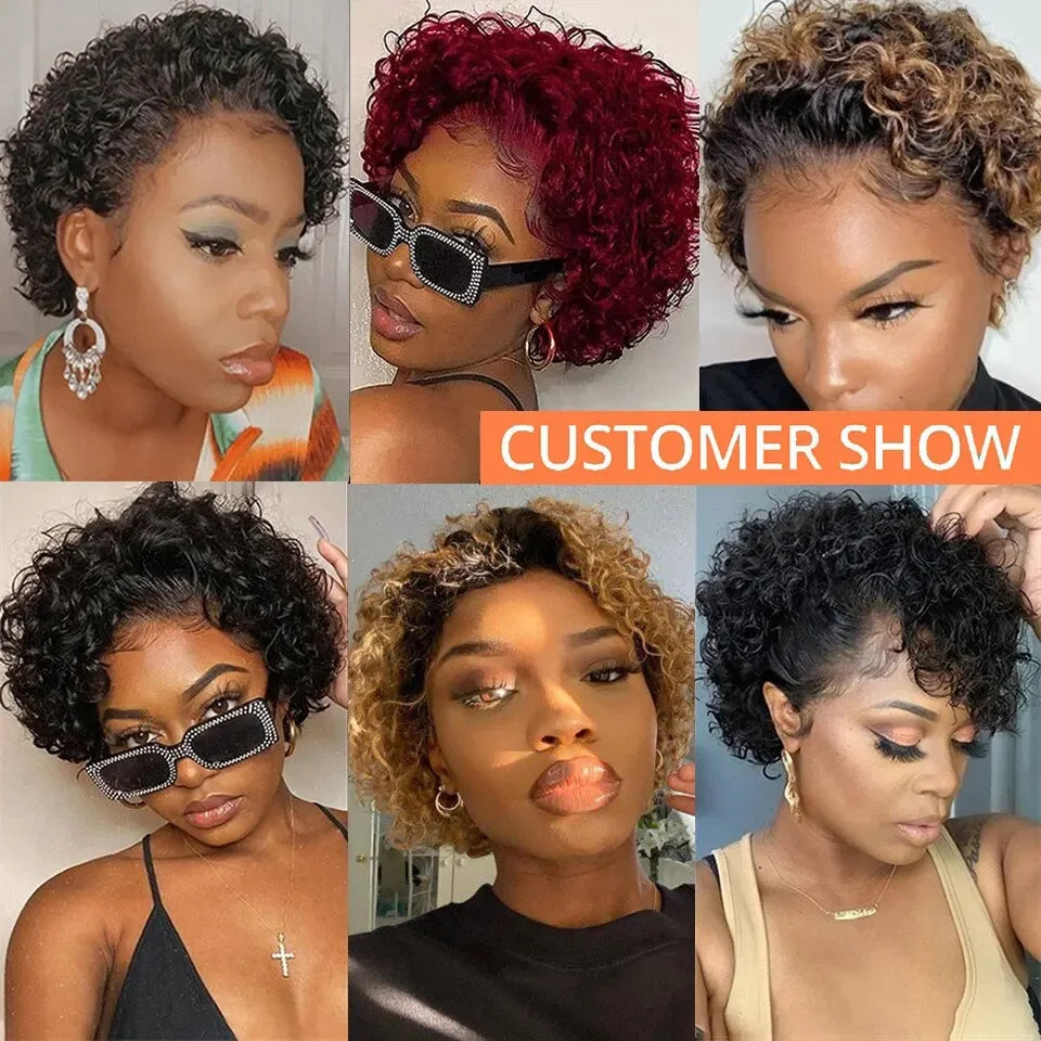 Pixie Cut Wigs Human HaiShort