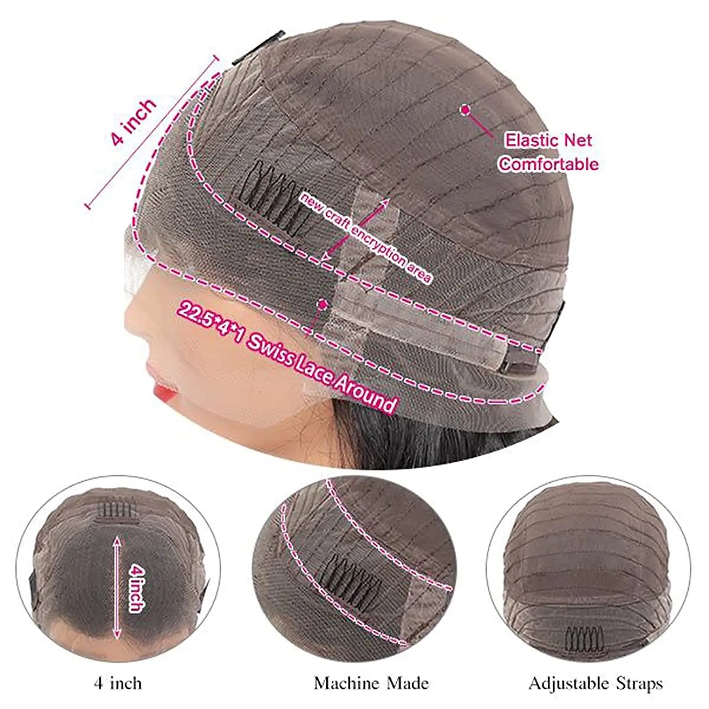 30 32 34 Inch 13x4 Lace Wig 13X6 Human Hair Lace Frontal Wig Body