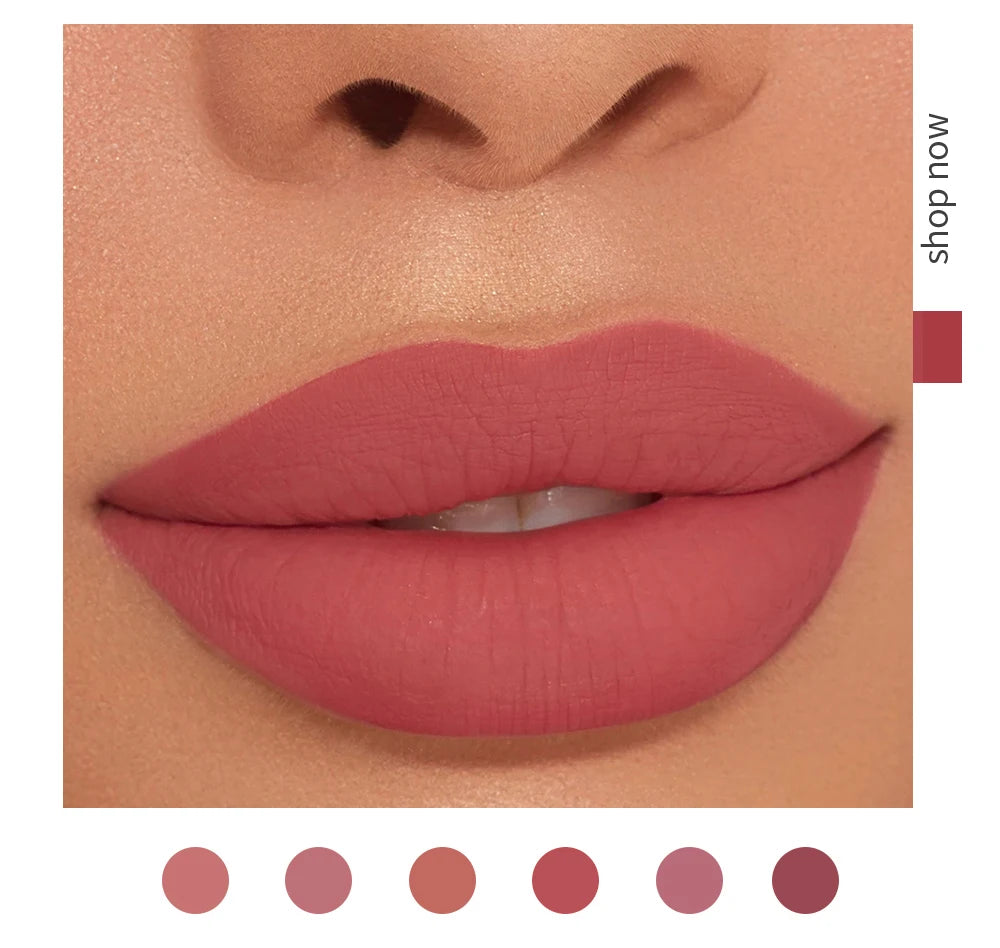 Set of 6 NonStick Cup Liquid lipstick , Long-Lasting Lip