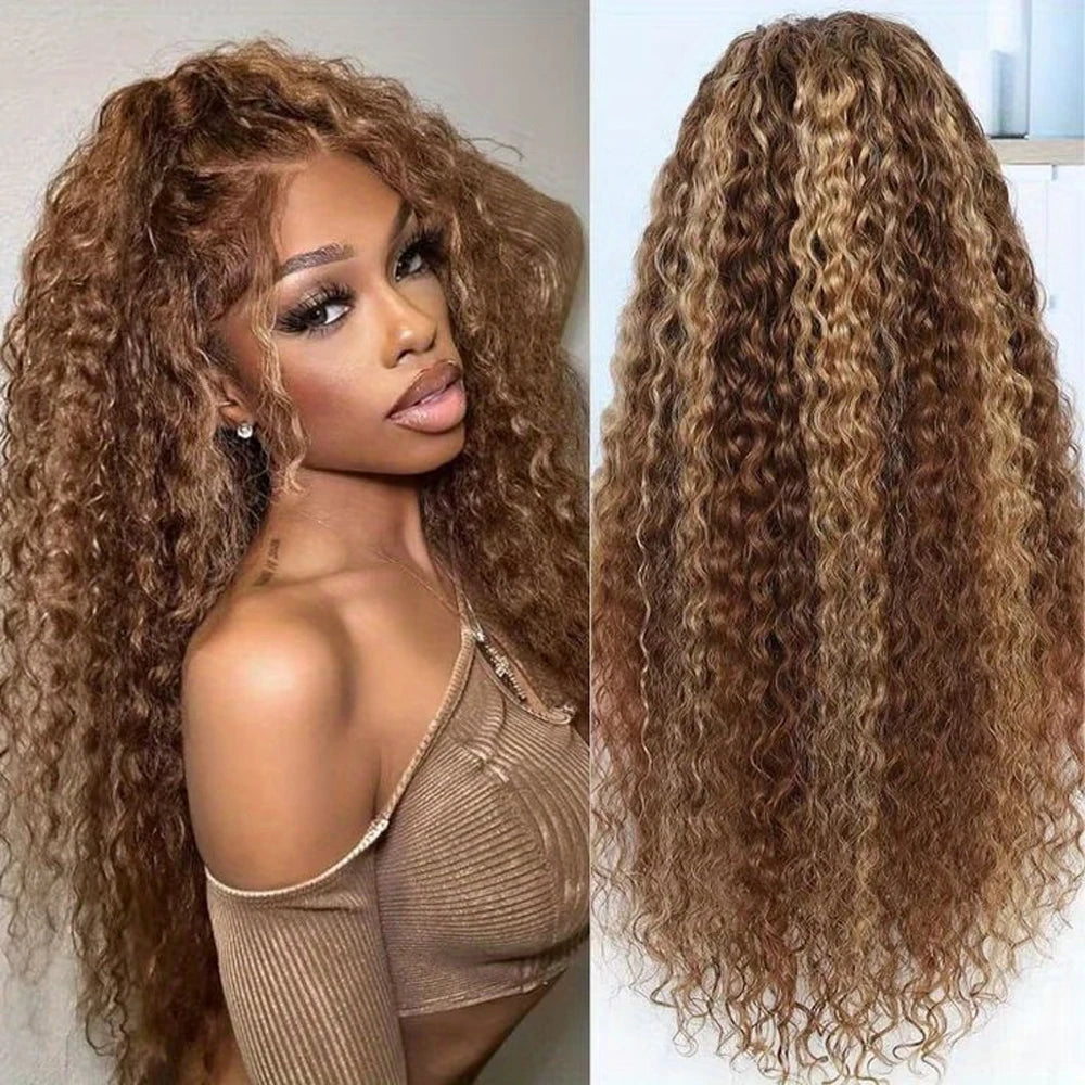 5x5 Lace Human Hair Wigs 36 Inch Highlight