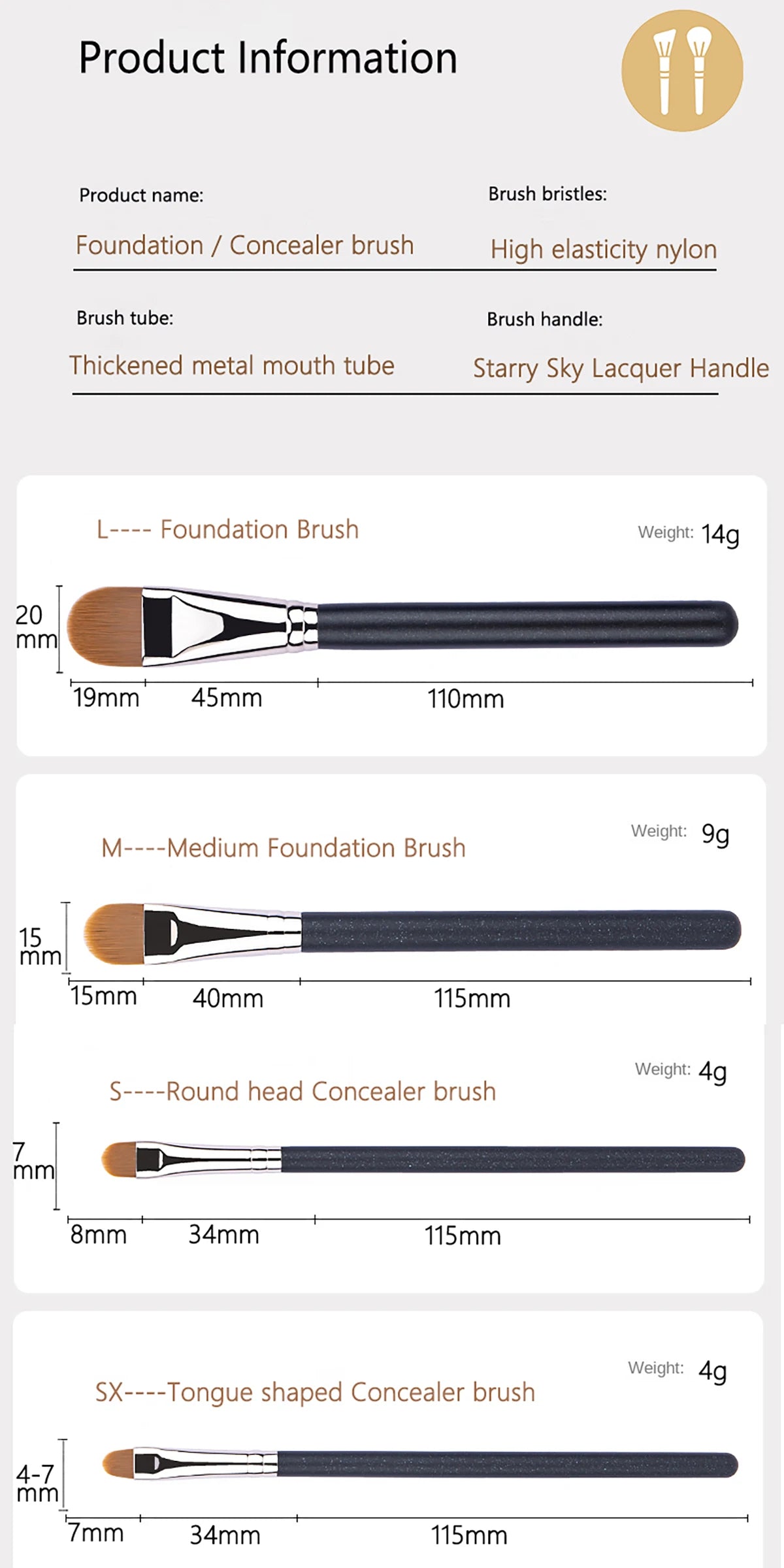 4 Types Sizes Upgraded Ultra-thin Foundation