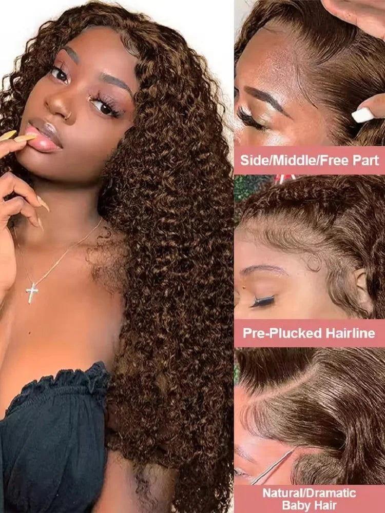 Chocolate Brown Lace Front Wigs 13x6 Hd Human Hair