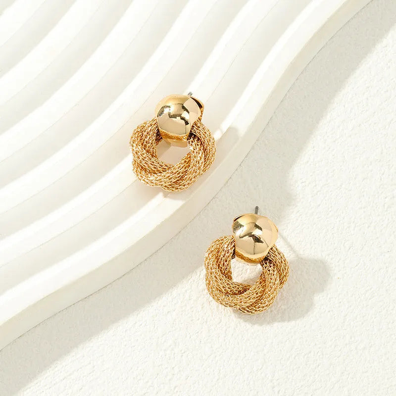 Metallic Twisted weaving Round Circle
