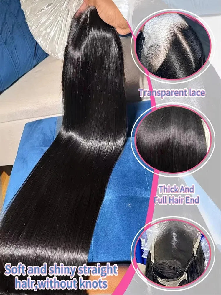 Mossily 30 42 Inch HD 13x6 Lace Frontal Wigs Human Hair