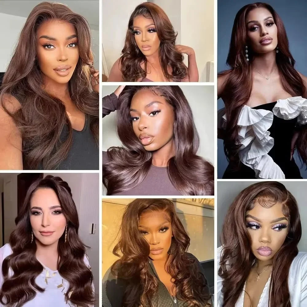 13x6 Chocolate Brown HD Lace Front Human Hair