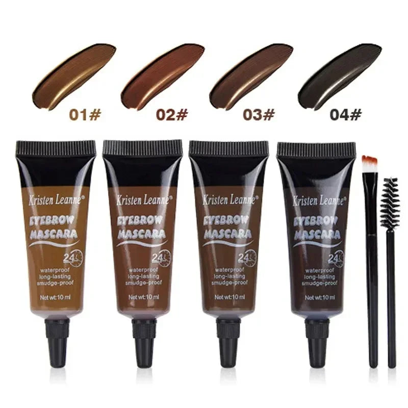 Natural 6 Colors Liquid Dyeing Eyebrow Cream Set Waterproof Durable Brown Tint Eyebrow Henna Mascara Eyebrows Paint Makeup