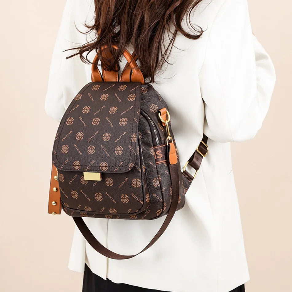 Women's Leather Backpack High-grade Texture Portable