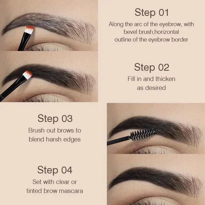 Natural 6 Colors Liquid Dyeing Eyebrow Cream Set Waterproof Durable Brown Tint Eyebrow Henna Mascara Eyebrows Paint Makeup