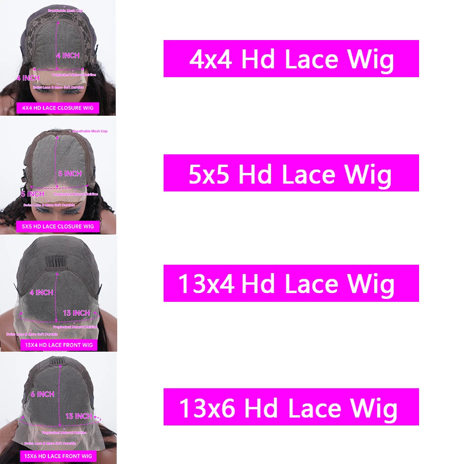 30 40 Inch Reddish Brown 13x6 Lace Frontal Wig 250 Density Colored Curly Wigs