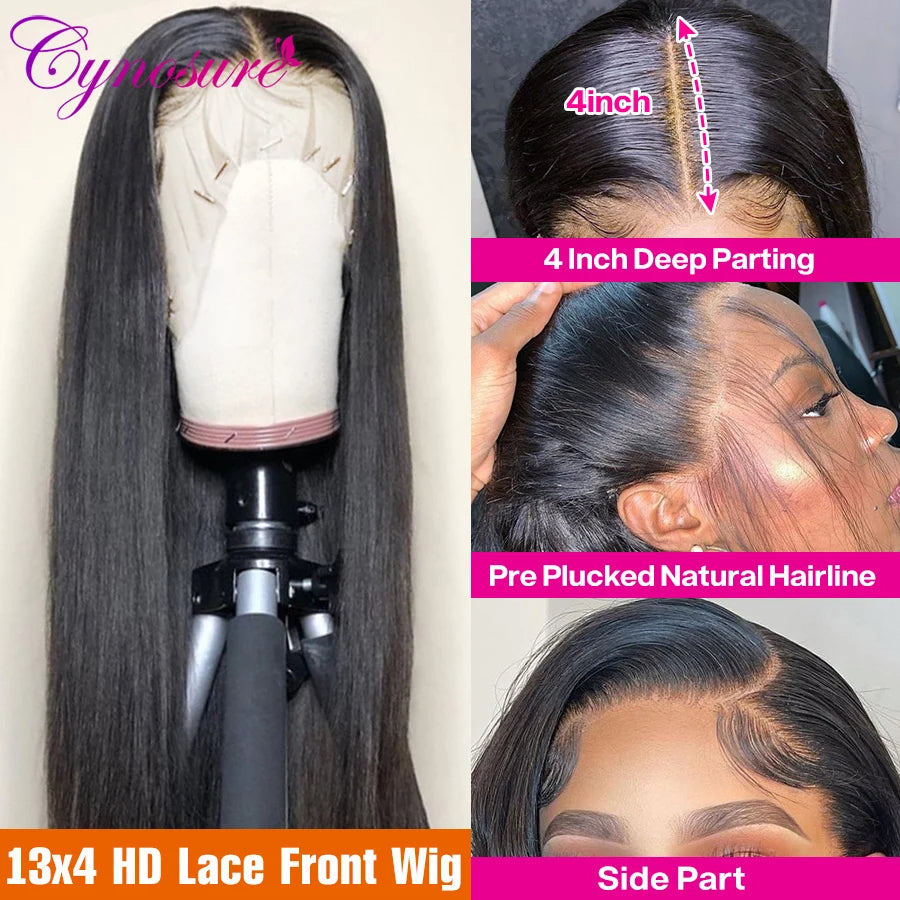 13X4/13X6 HD Transparent Lace Front Human
