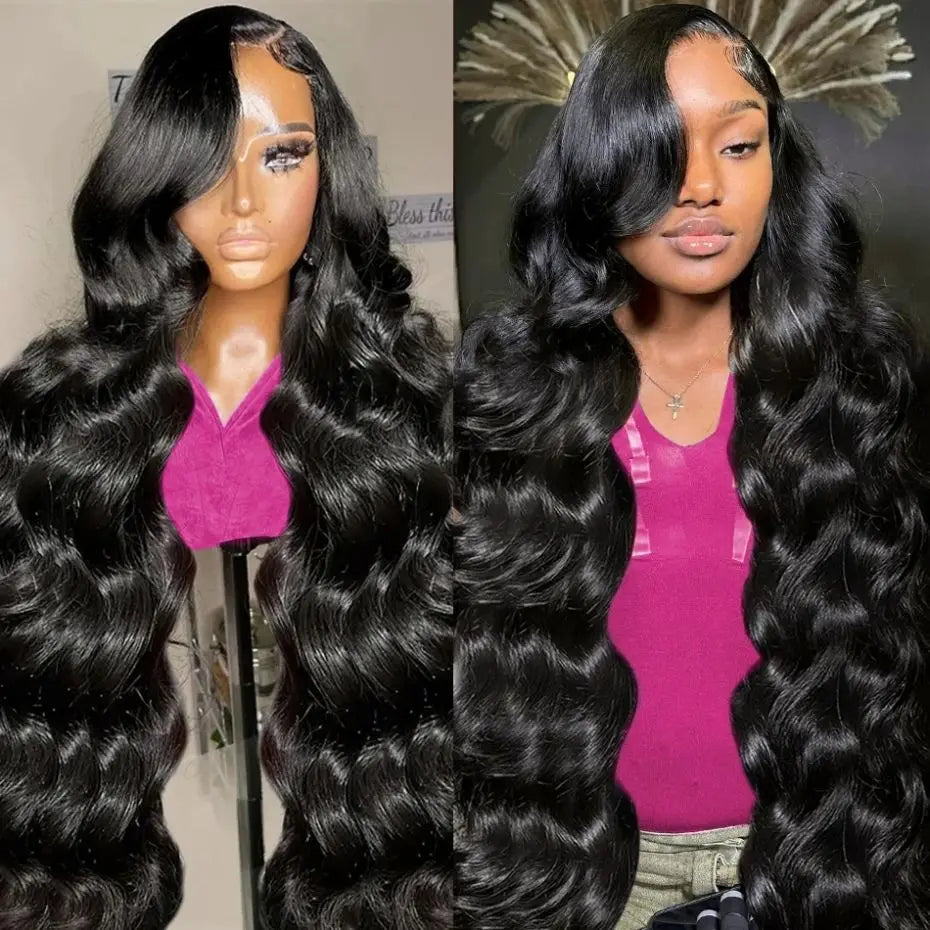360 Full Lace Wigs For Ponytail Brazilian 30 32Inch Body Wave 13x4 13x6 HD Lace Front Wig