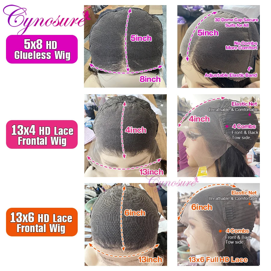 13X4/13X6 HD Transparent Lace Front Human