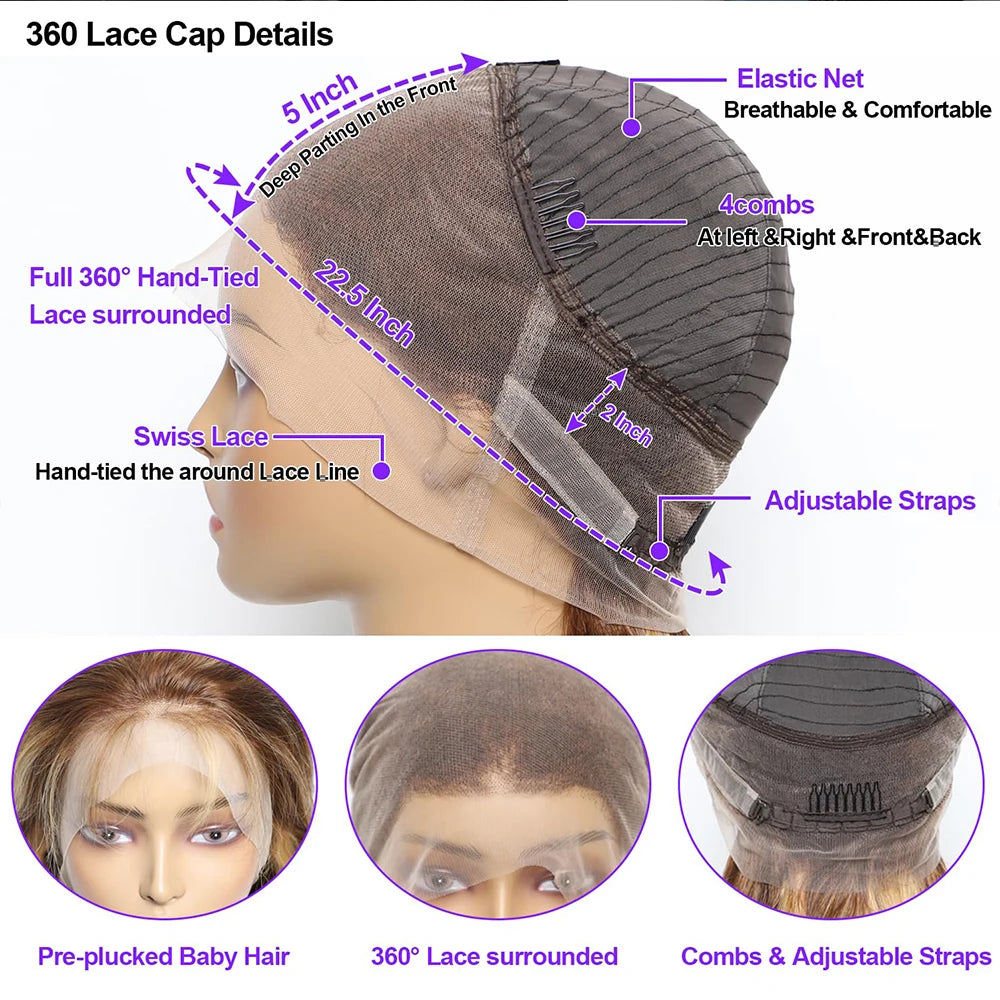 Highlight 360 Full Lace Wig Human