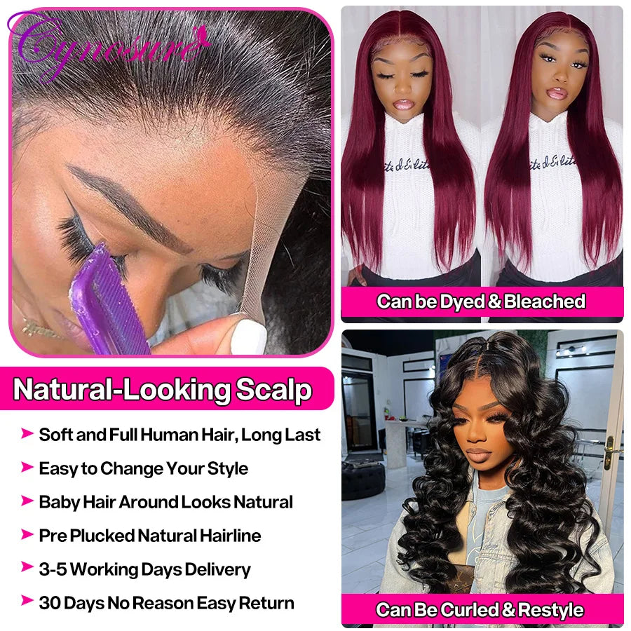 13X4/13X6 HD Transparent Lace Front Human