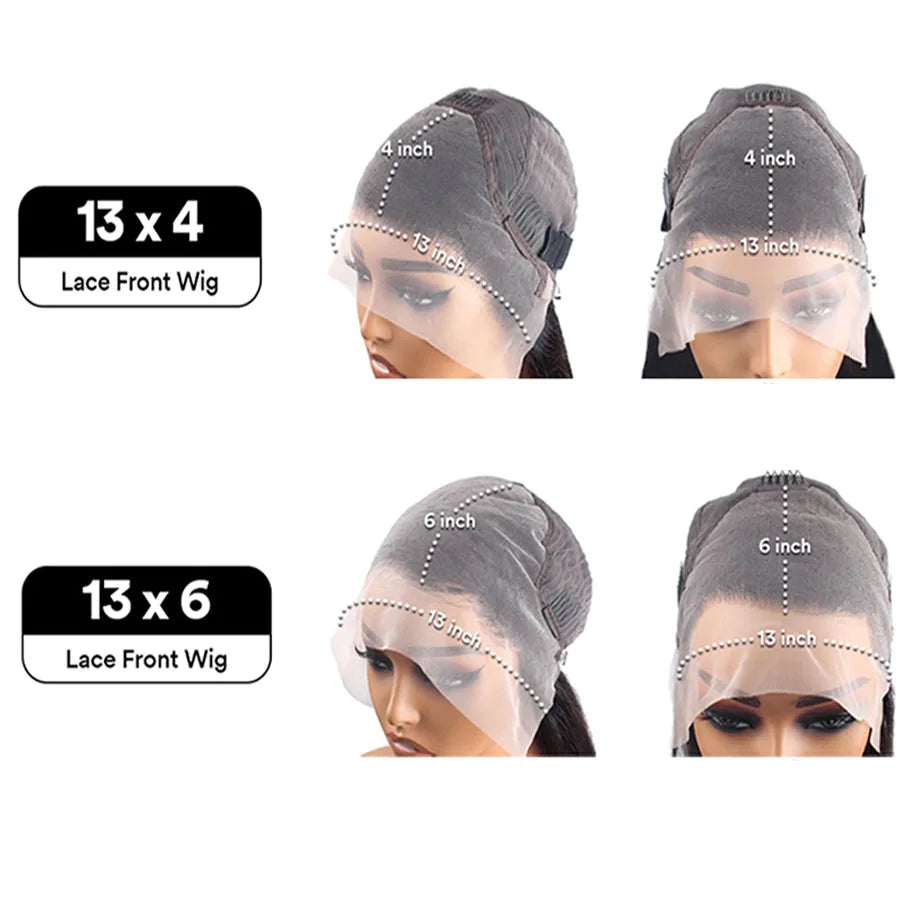 Colored Orange Ginger Lace Front Wigs Human