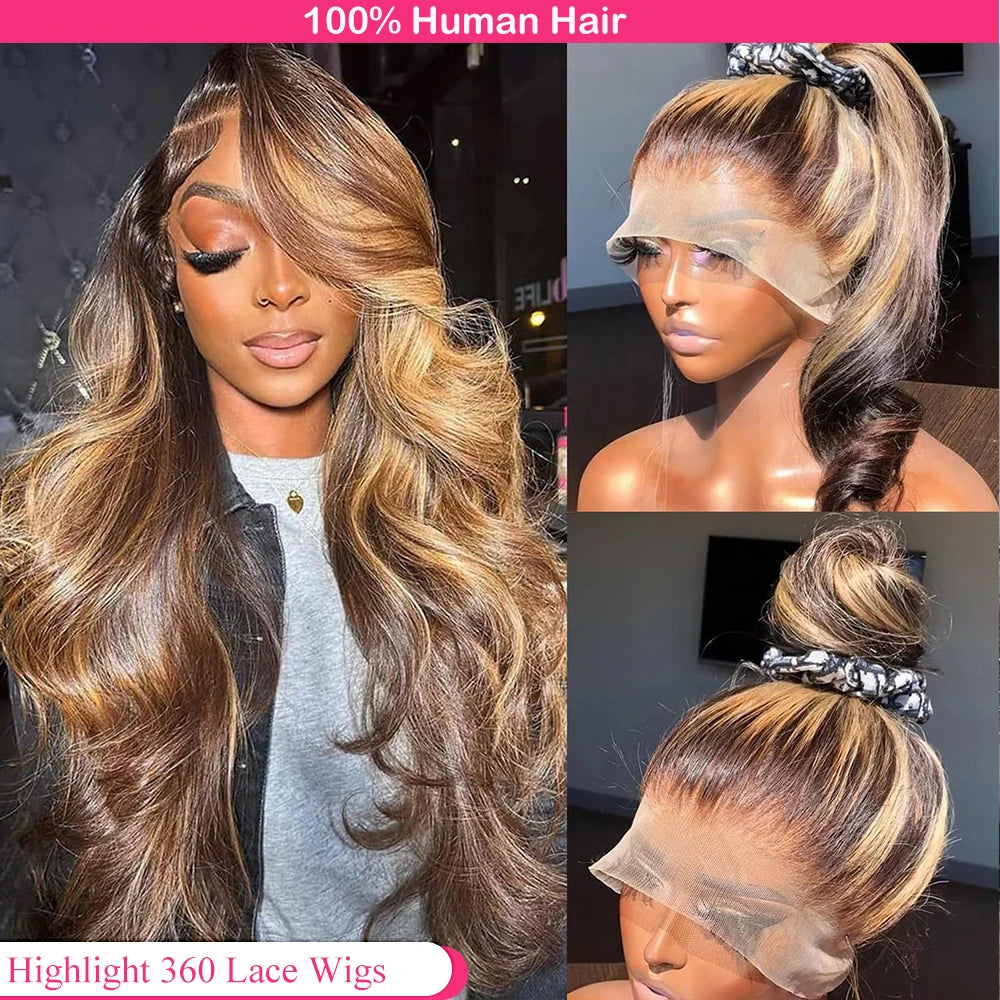 Highlight 360 Full Lace Wig Human