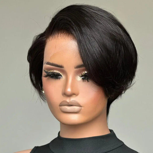 Straight Pixie Cut Human Hair Wig Short