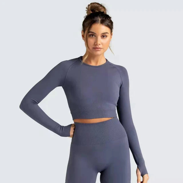 2022 Seamless Yoga Set Workout Clothes for Women Sport Set Outfit