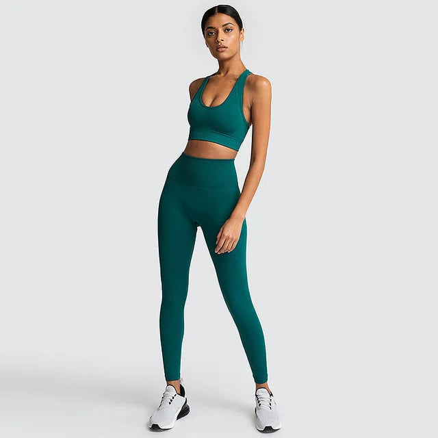 2022 Seamless Yoga Set Workout Clothes for Women Sport Set Outfit