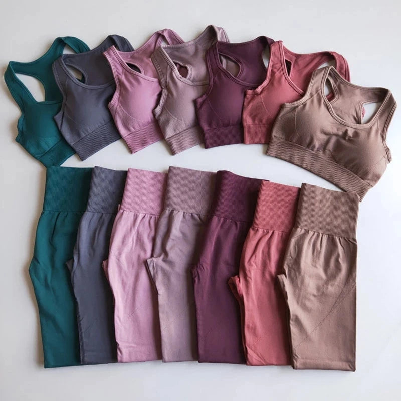 2022 Seamless Yoga Set Workout Clothes for Women Sport Set Outfit