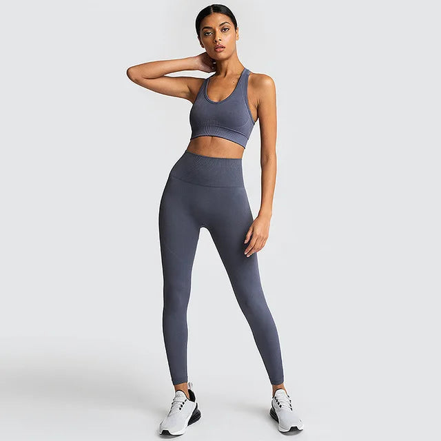 2022 Seamless Yoga Set Workout Clothes for Women Sport Set Outfit