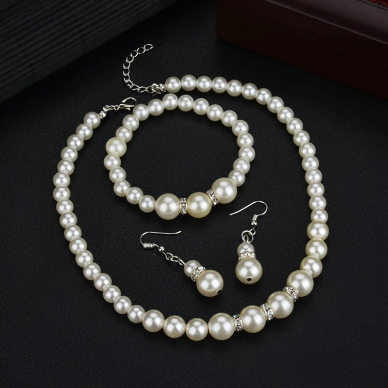 Womens Bride Wedding Jewelry Set Rhinestone
