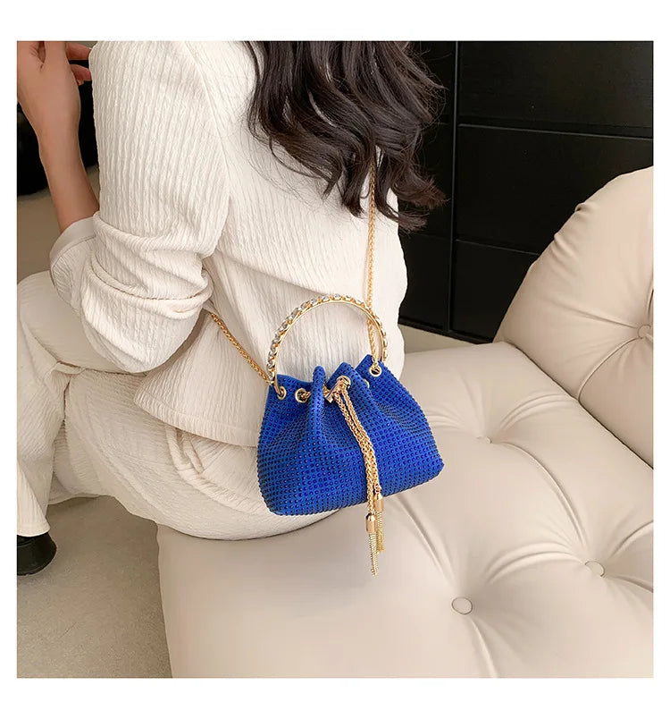 Luxury Diamonds Designer Party Handbag 2023 Tassel Chain Evening