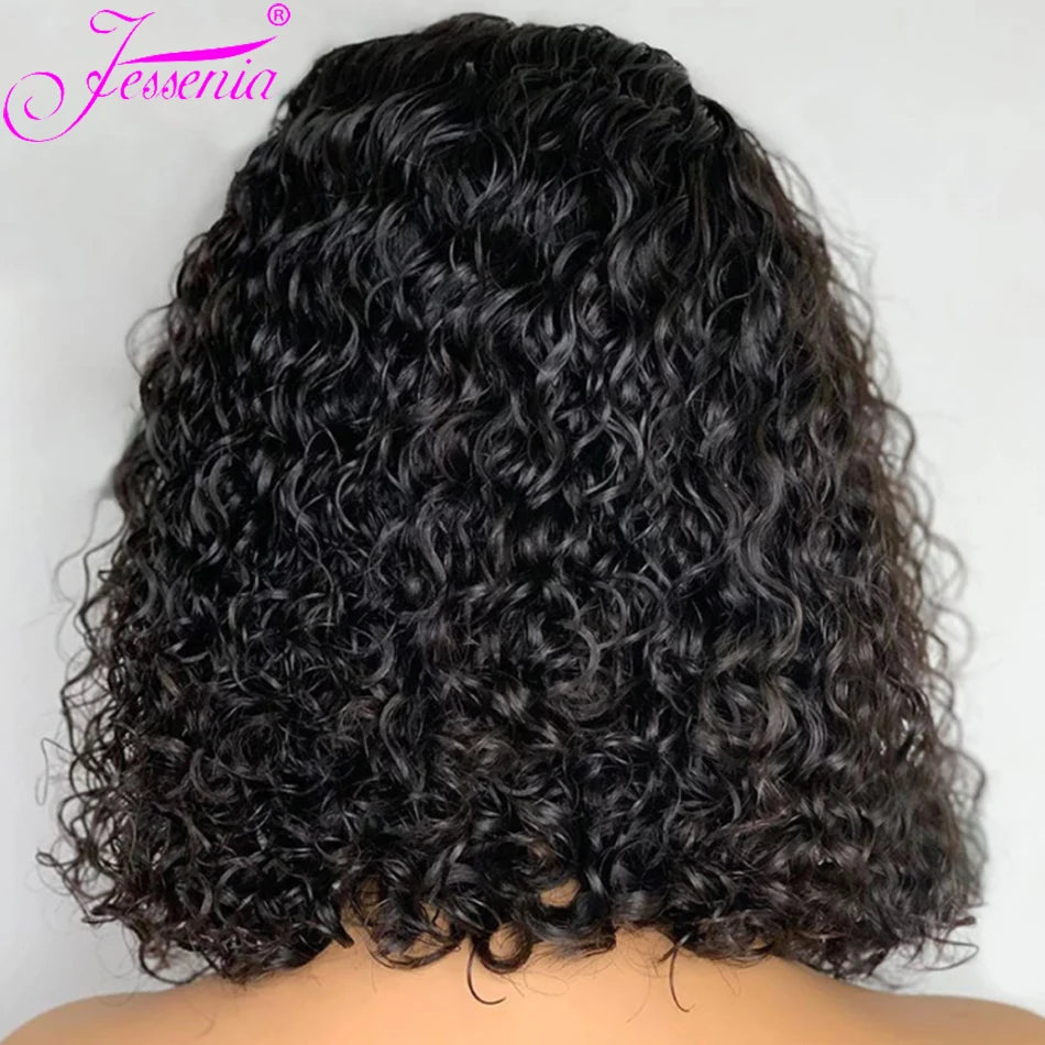 Kinky Curly Bob Cheap Wig Lace Frontal Human