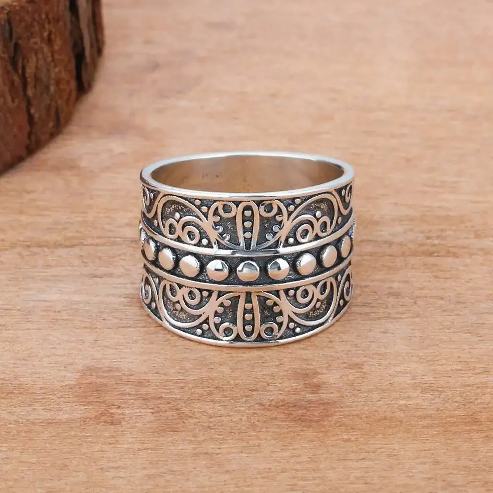 Ring Women Bohemian Sterling Silver Ring Female