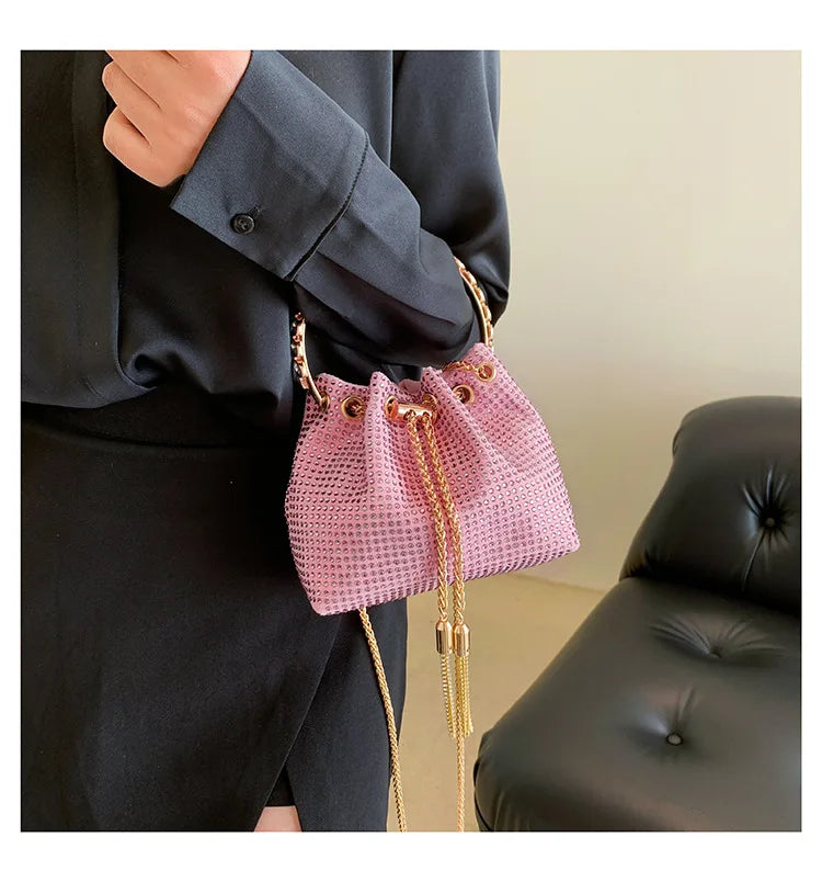Luxury Diamonds Designer Party Handbag 2023 Tassel Chain Evening