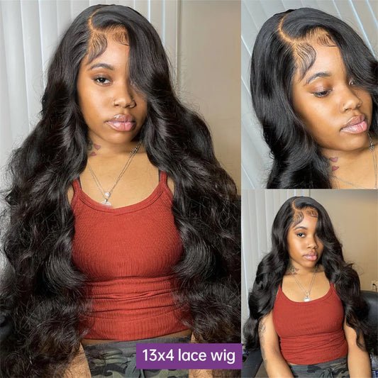 30 32 34 Inch 13x4 Lace Wig 13X6 Human Hair Lace Frontal Wig Body