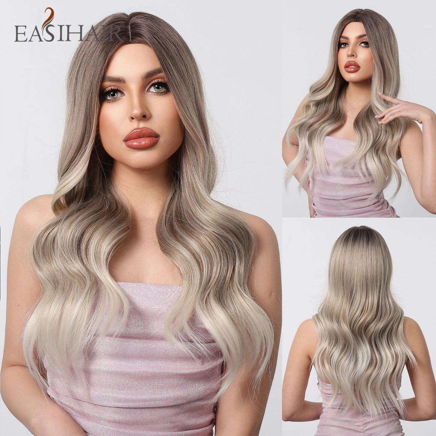 Medium Length Wavy Synthetic Wigs