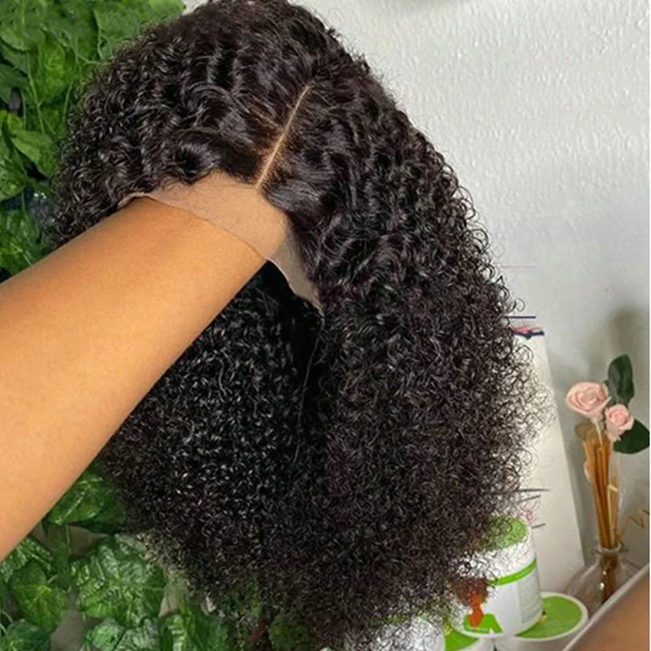 Kinky Curly Bob Cheap Wig Lace Frontal Human